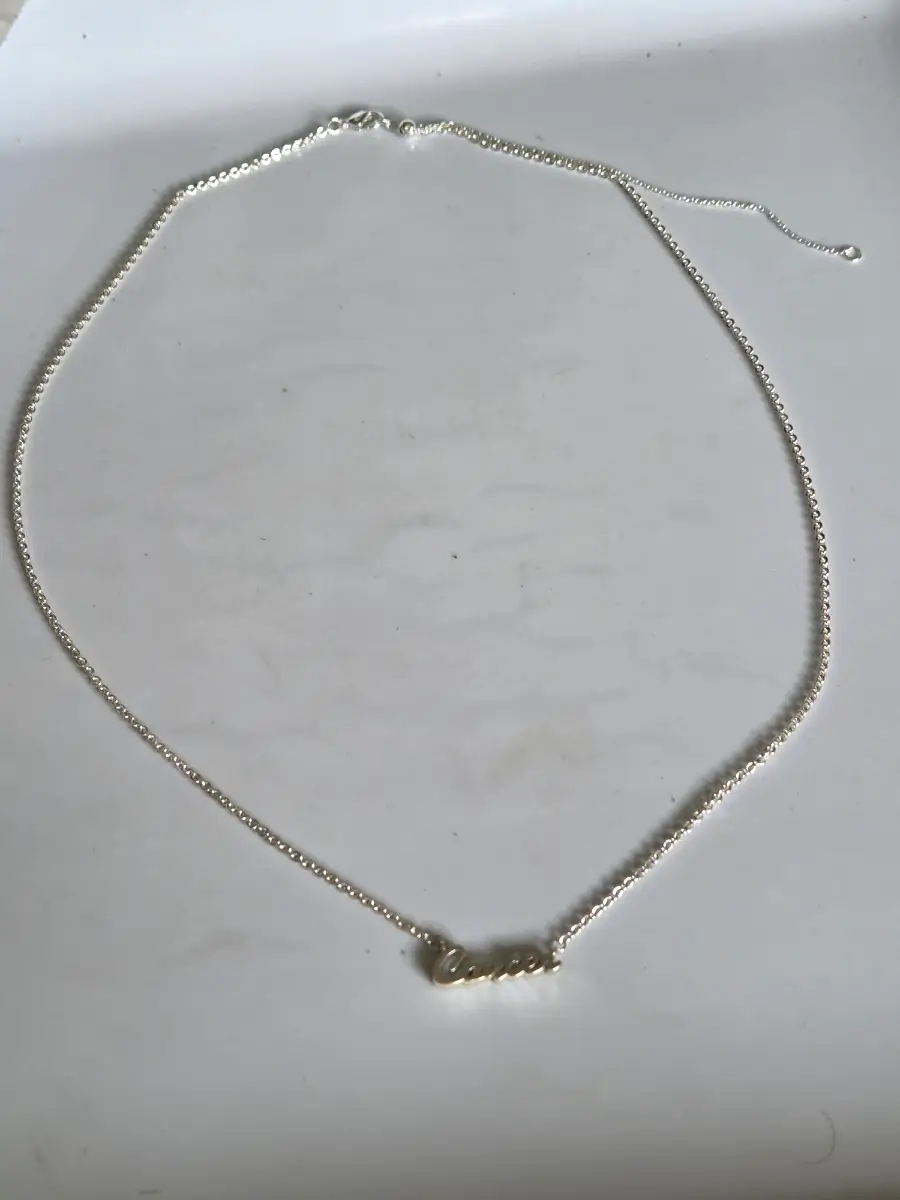 Dainty Silver plated   Chain Necklace "Cancer" Zodiac | 20-24 Inch