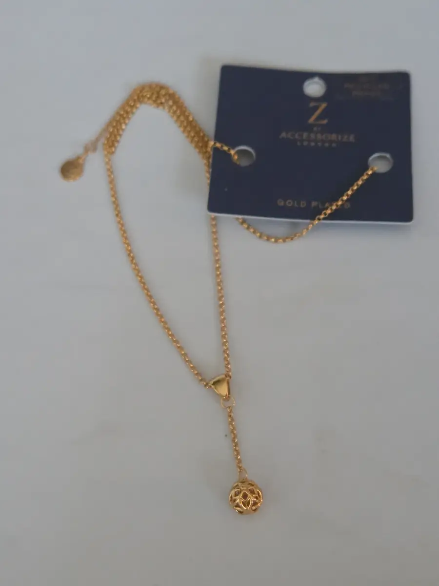Z by Accessorize Gold Plated Slider Necklace 18–22 Inch Adjustable BNWT RRP £20 gift idea