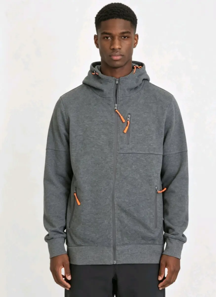 Premium full‑zip hoodie from SIIMHWRSS, grey  medium