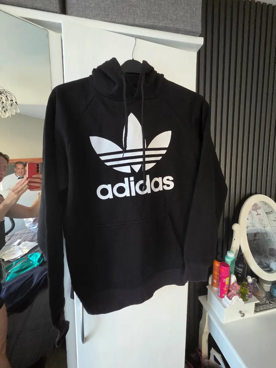 Adidas Originals Black Trefoil Hoodie | Mens Medium | Classic Logo