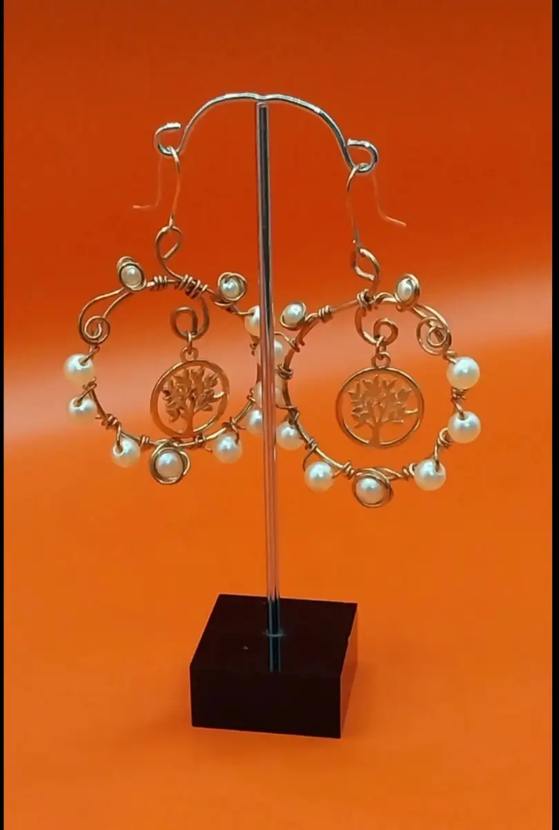 Copper Wire handmade earrings jewellery y2k boho gift