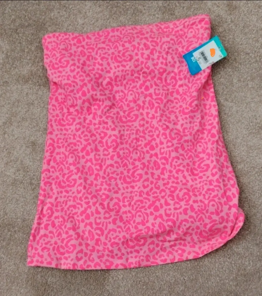 matalan pink leopard print summer top bandeau boob tube size m