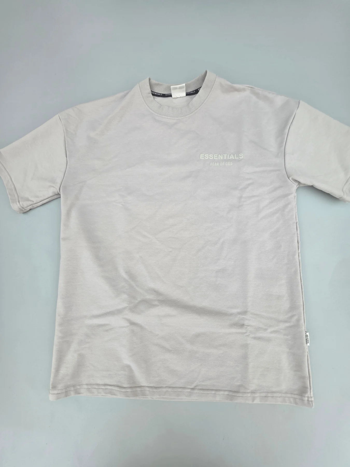 Fear of God Essentials T-Shirt Light Taupe / Beige Neutral Oversized Tee S