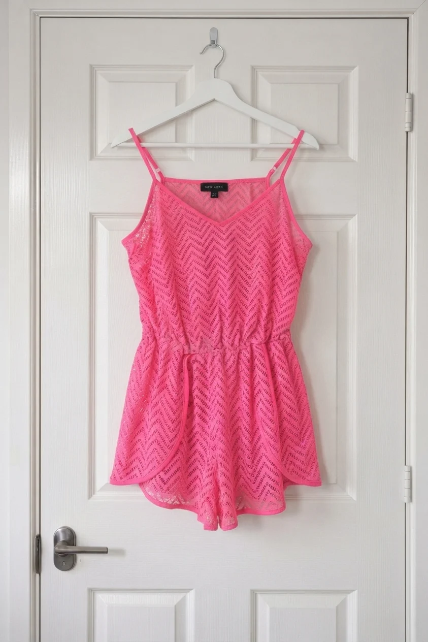 New Look Size Small Hot Pink Playsuit