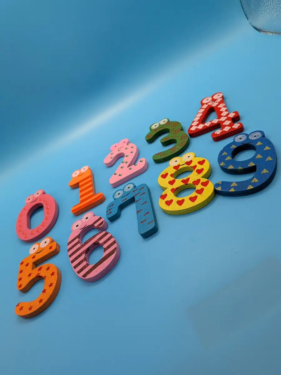 Wooden Magnetic Numbers – Colourful & Fun – Perfect for Kids - Set Of 10