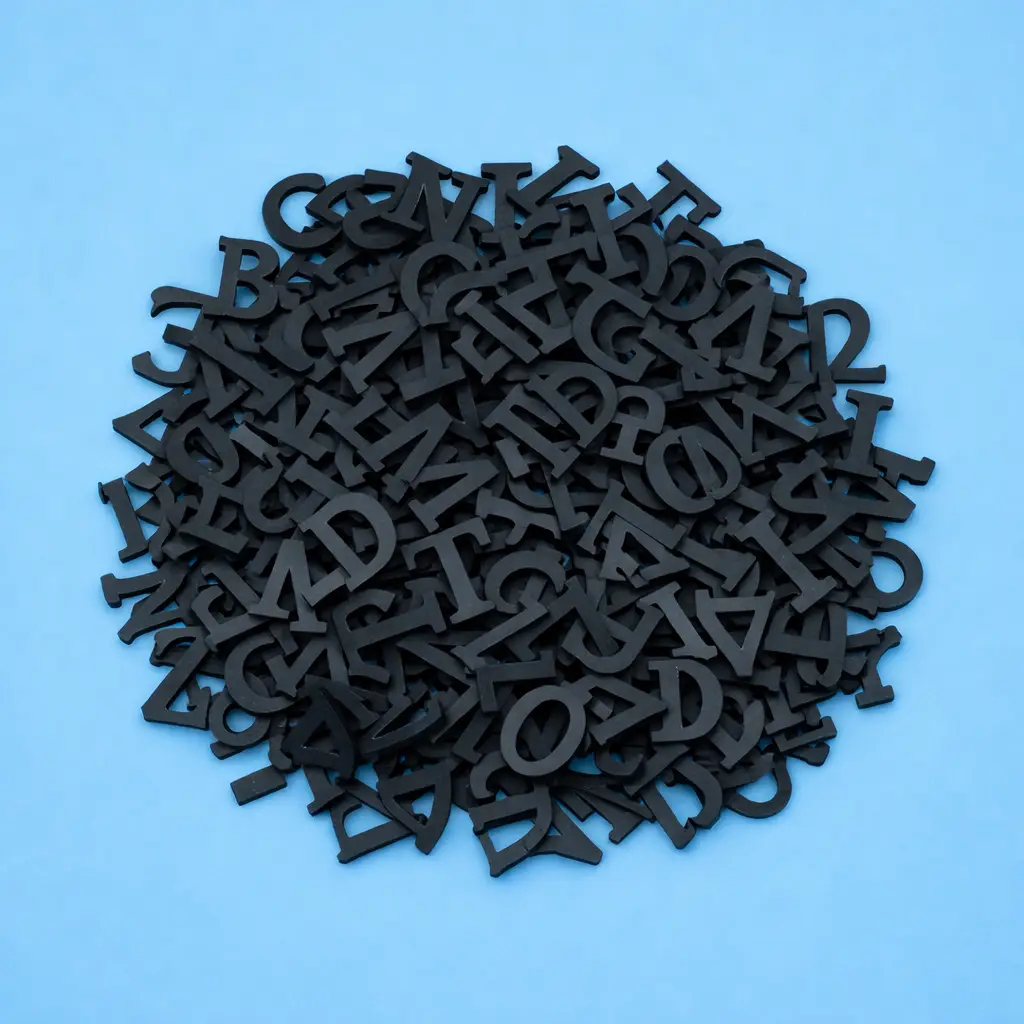 250 x Wooden Letters 15mm Small Wood Alphabet Letter Crafts 250pcs Black Scrapbooking Card Making DI