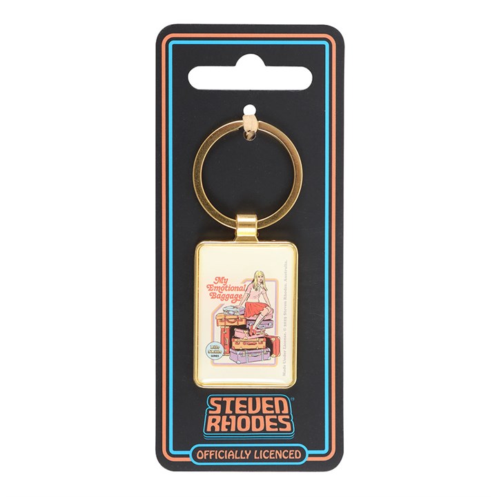 Emotional Baggage Keyring Enamel Keychain Funny Mental Health Gift Retro Vintage Aesthetic Humor The