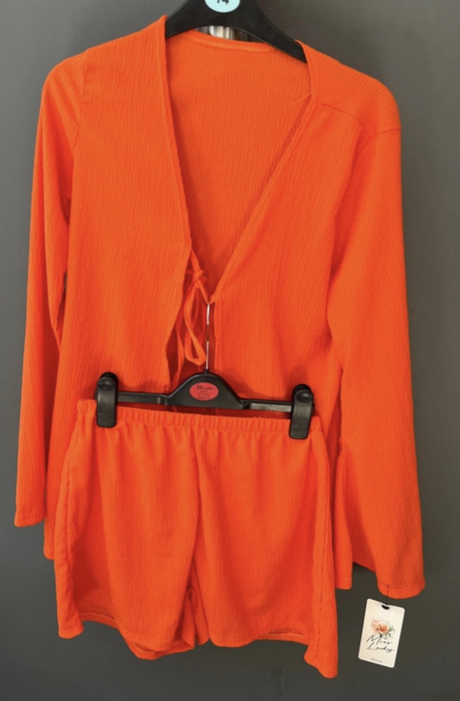 2 piece orange co-ord set size 10-12