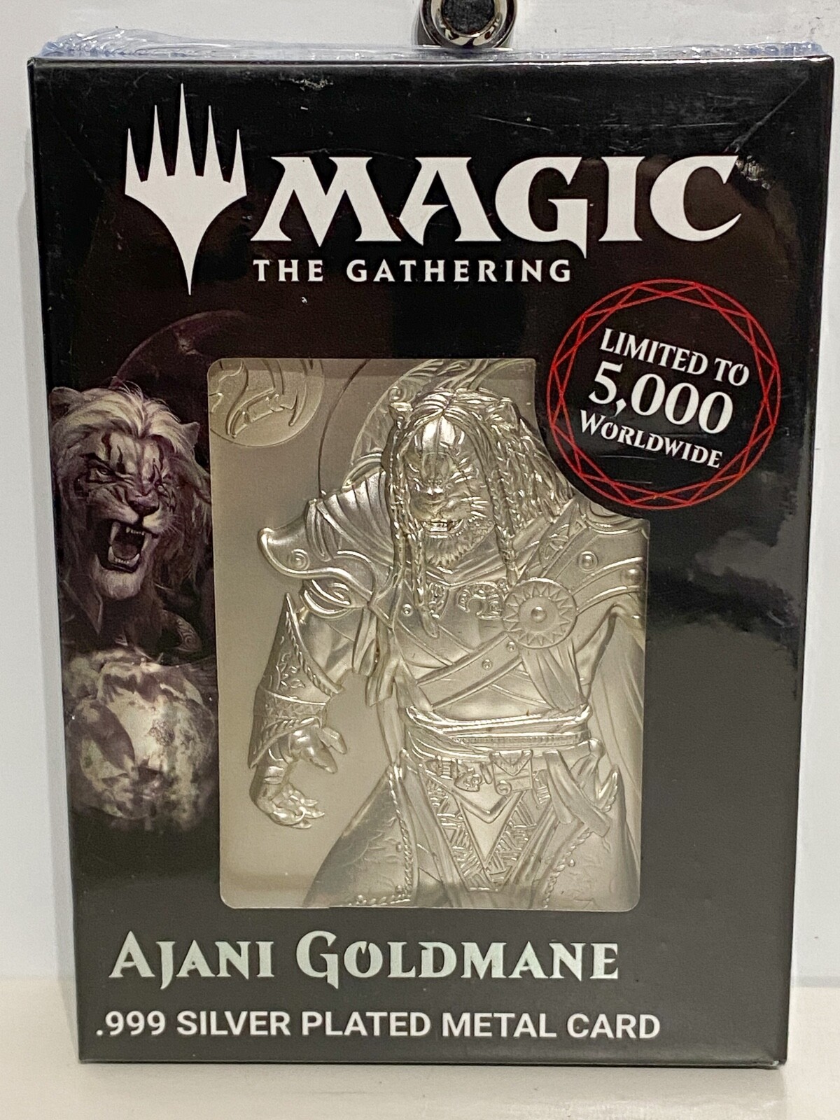 Magic The Gathering Ajani Goldmane Silver Plated Metal Card Limited Edition