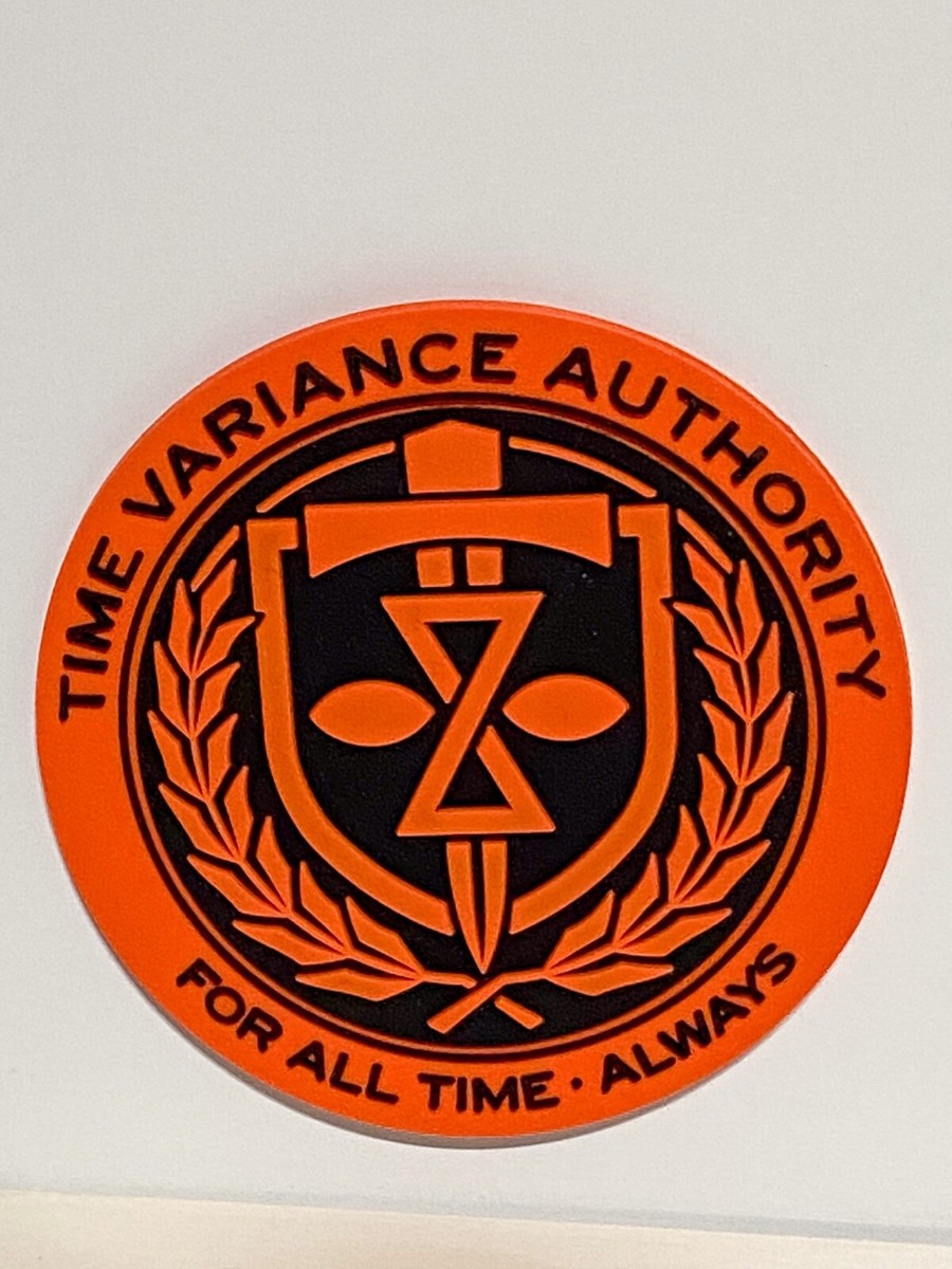 Loki Time Variance Authority 8cm Coaster Logo Prop Replica Bam Box Geek