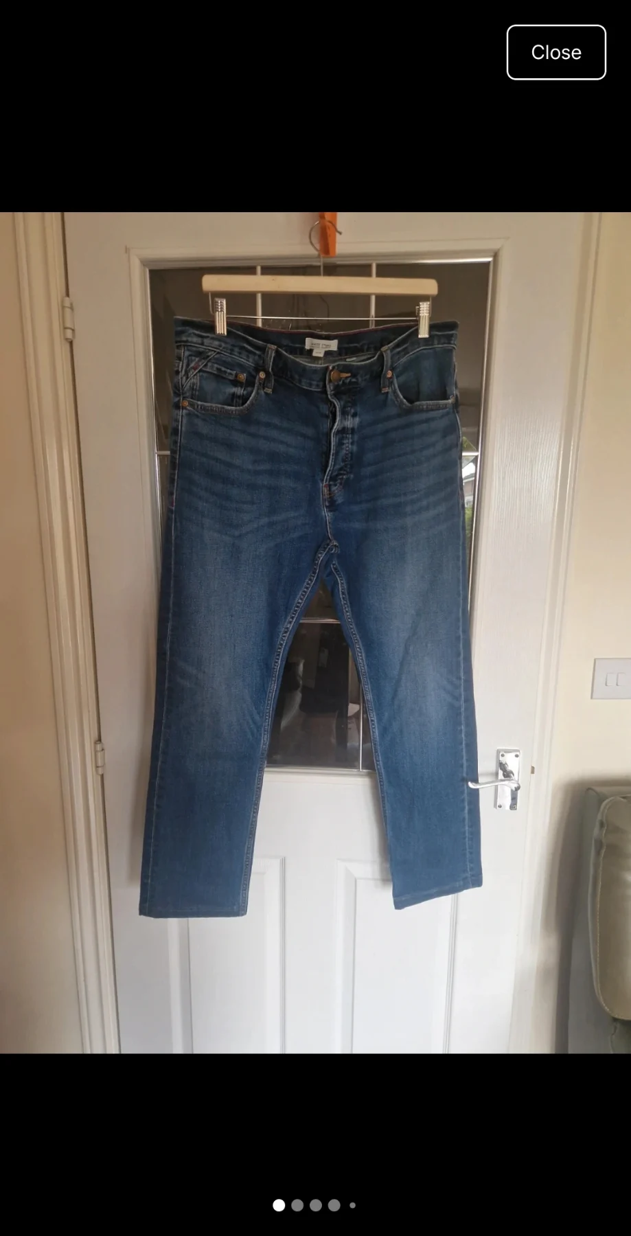 White stuff mens eastwood straight blue wash jeans, Size 36R