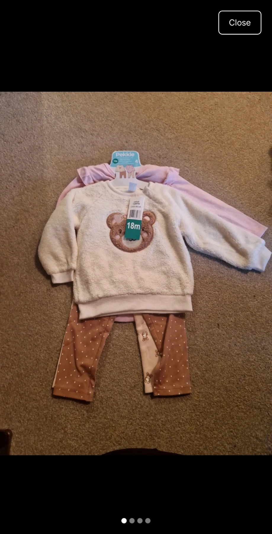 Pekkle 4 piece clothing set, 12-18M