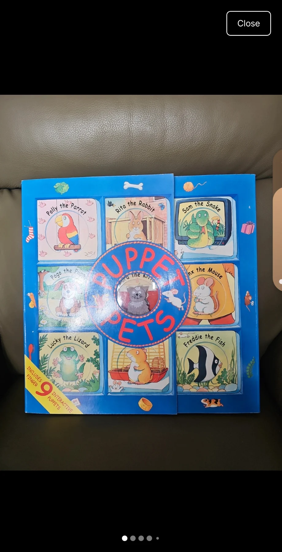 9 x finger puppet miniature books with display box