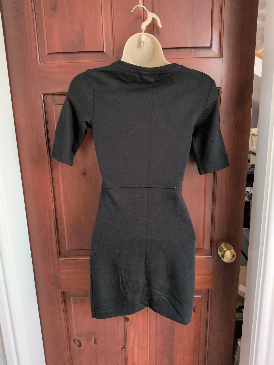 Black T shirt Dress by Topshop Petite Size 4