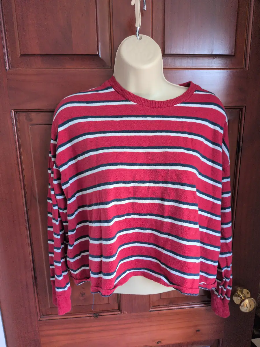 Beautiful Striped Boyfriend T Shirt by Hollister Size S