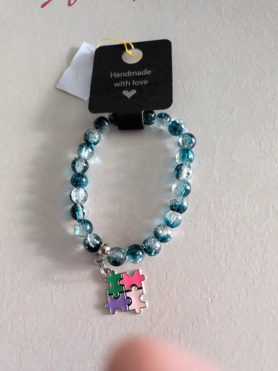 Beautiful handmade Autism Awareness bracelet