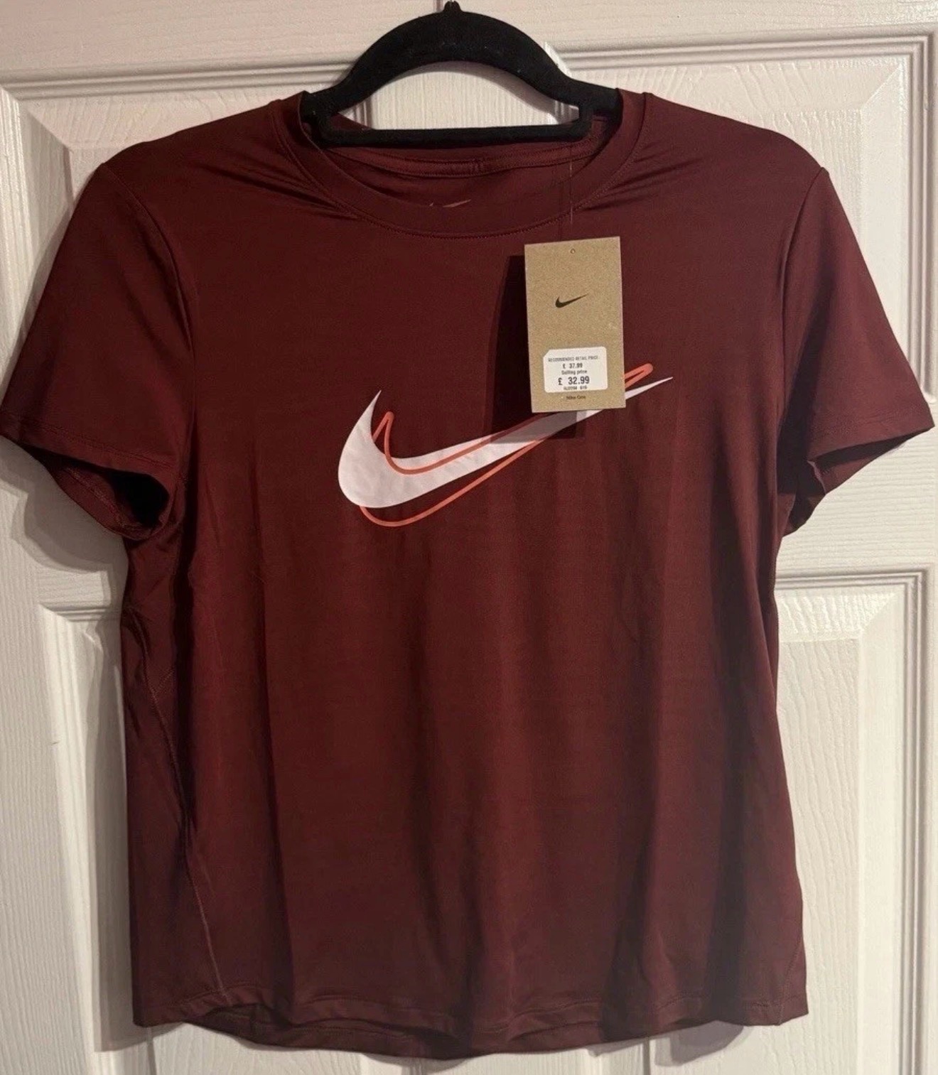 Nike One Women's Dri-Fit Swoosh Short Sleeve Running Top Size S