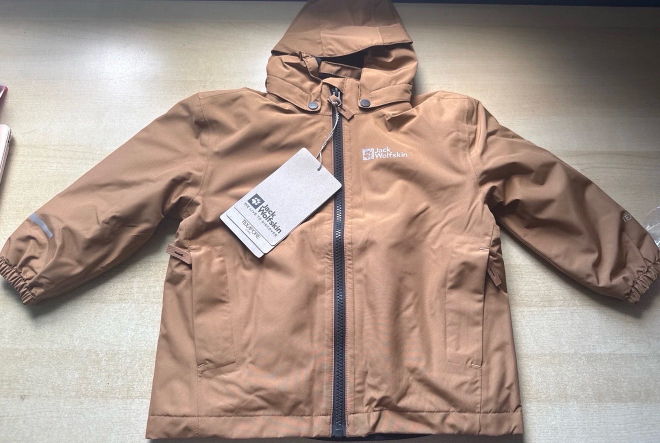 Jack Wolfskin Kids Smu Icy Lake 2.0 3in1 System Jacket Chipmunk Age 1-2 Size 92