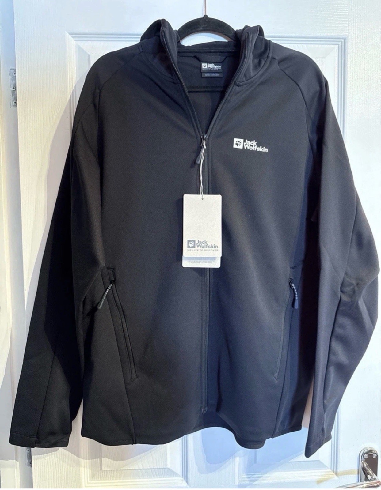 Jack Wolfskin Mountain SkyHooded FZ M Black men's jacket Size XL