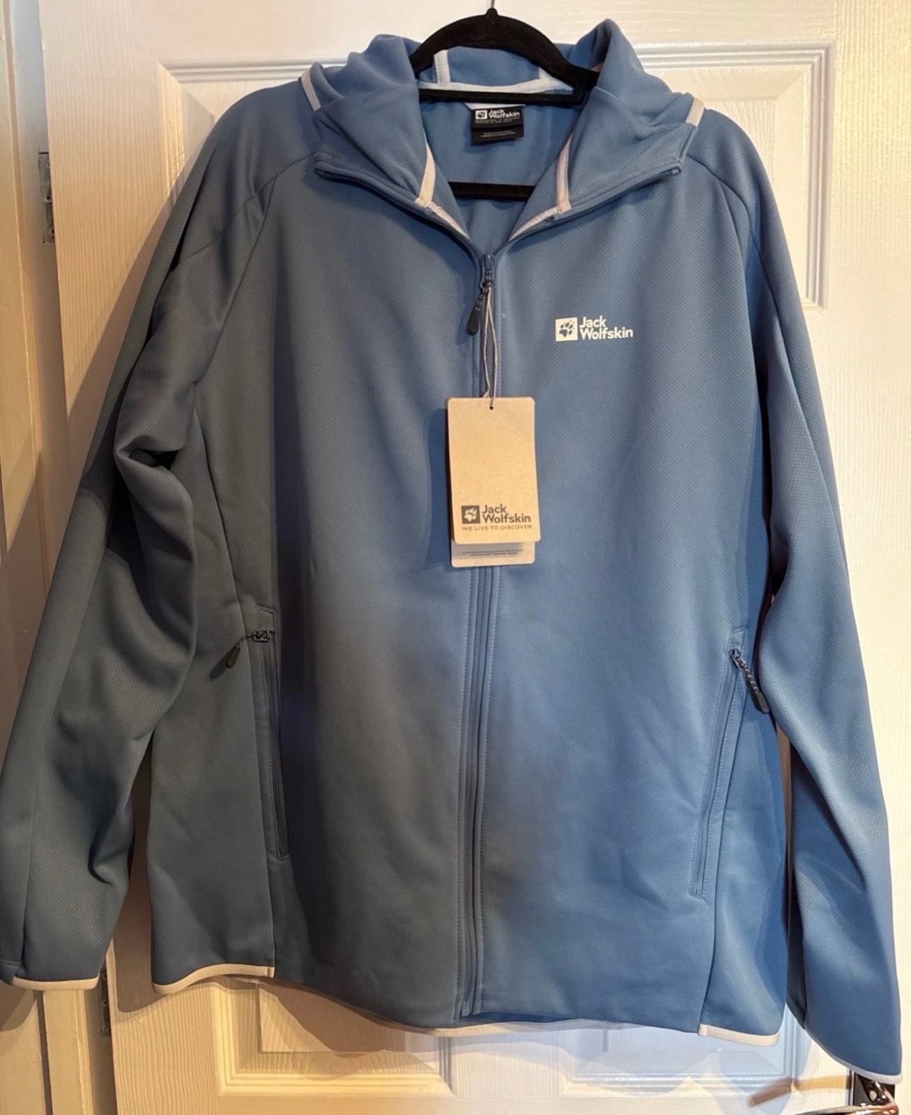 Jack Wolfskin Mountain Sky Hooded FZ M Elemental Blue men’s jacket  3XL