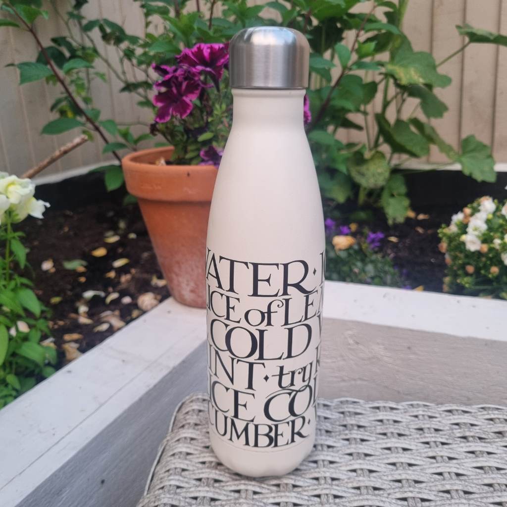 Emma bridgewater chillys water bottle black toast