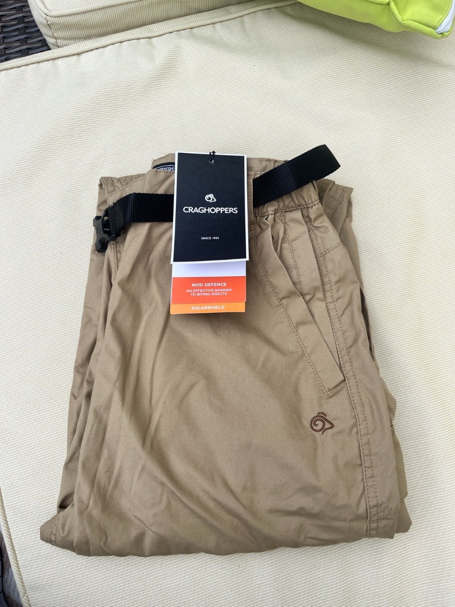 New Craghoppers Kiwi Classic Walking Trousers - Flexible Fit - Solarshield - Khaki - 30-31W Regular