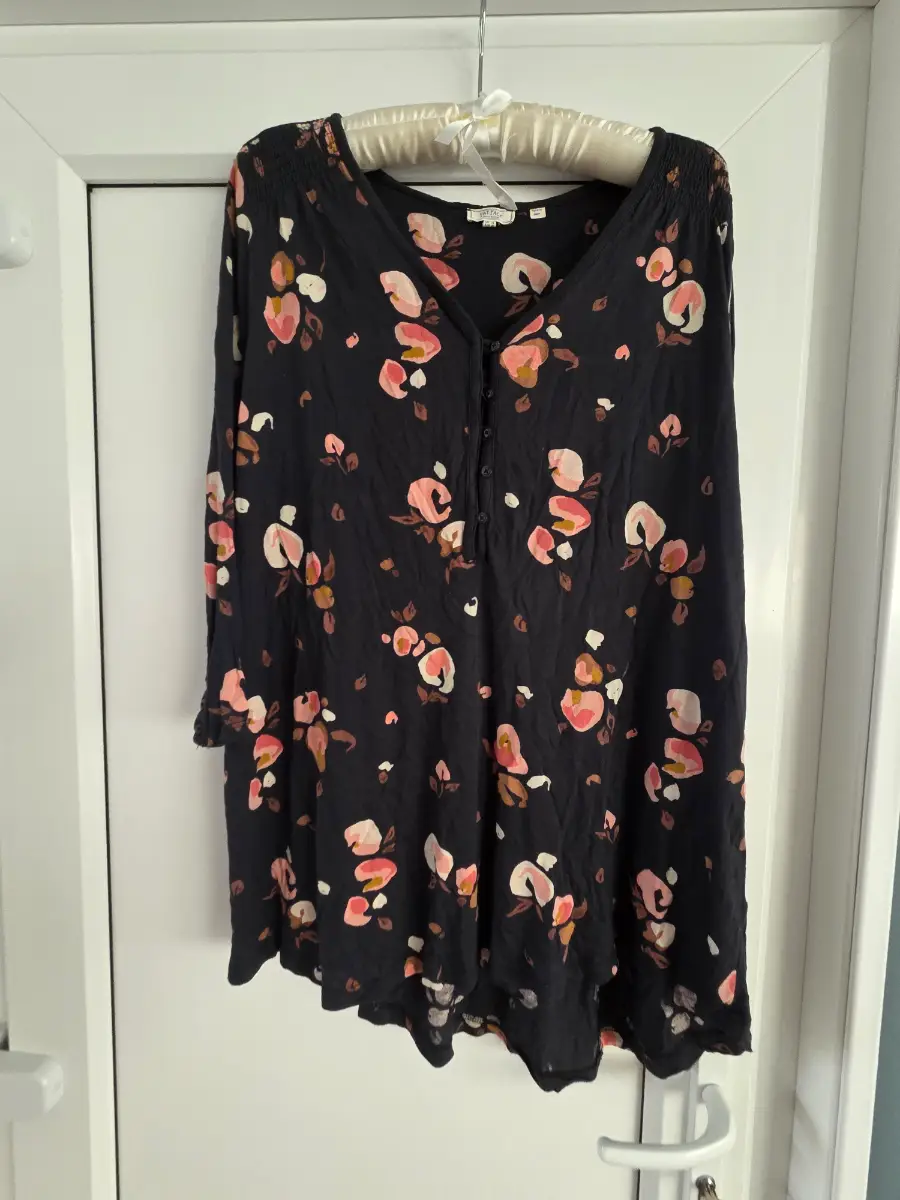 FatFace Black Floral Boho Blouse size 12
