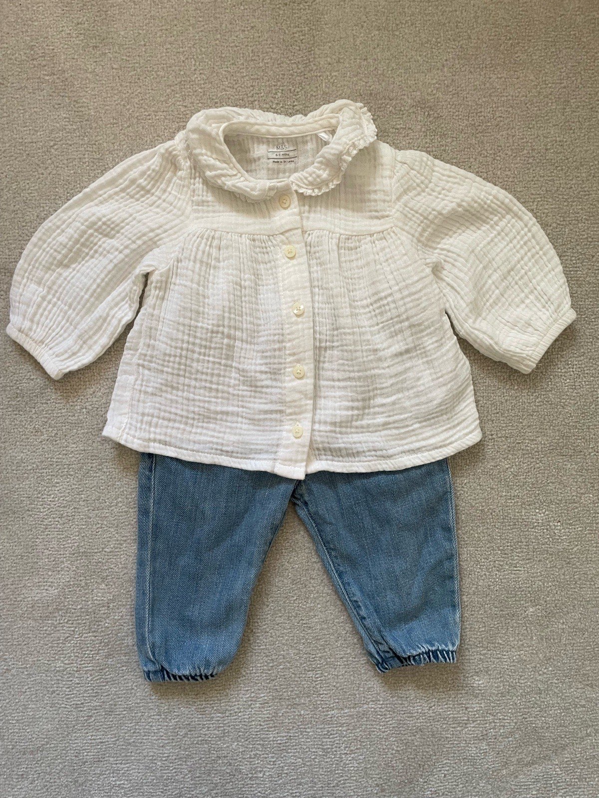M&S baby girls outfit size 6-9 months
