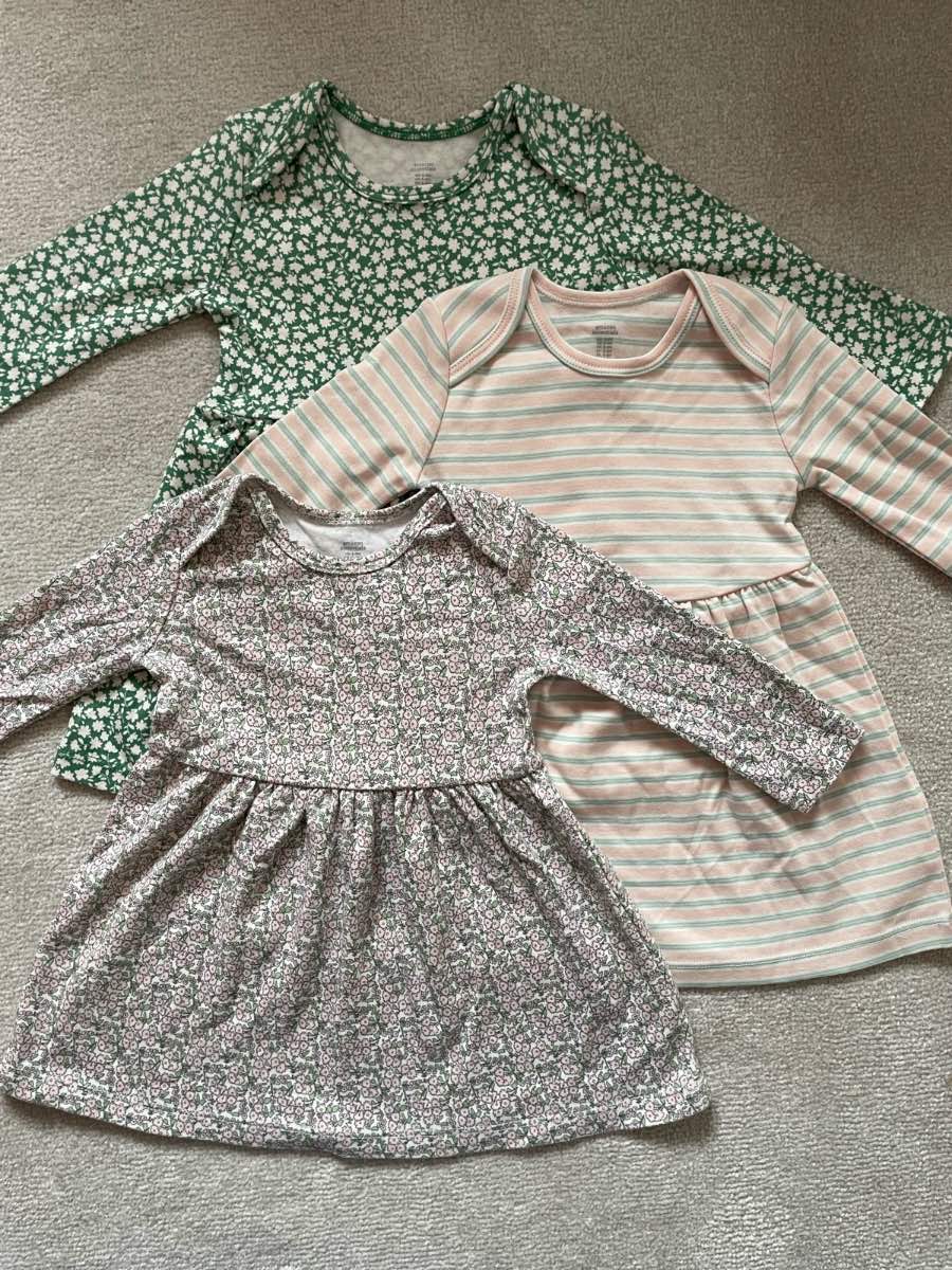 Amazon Essentials baby girls dress bundle size 6-9 months