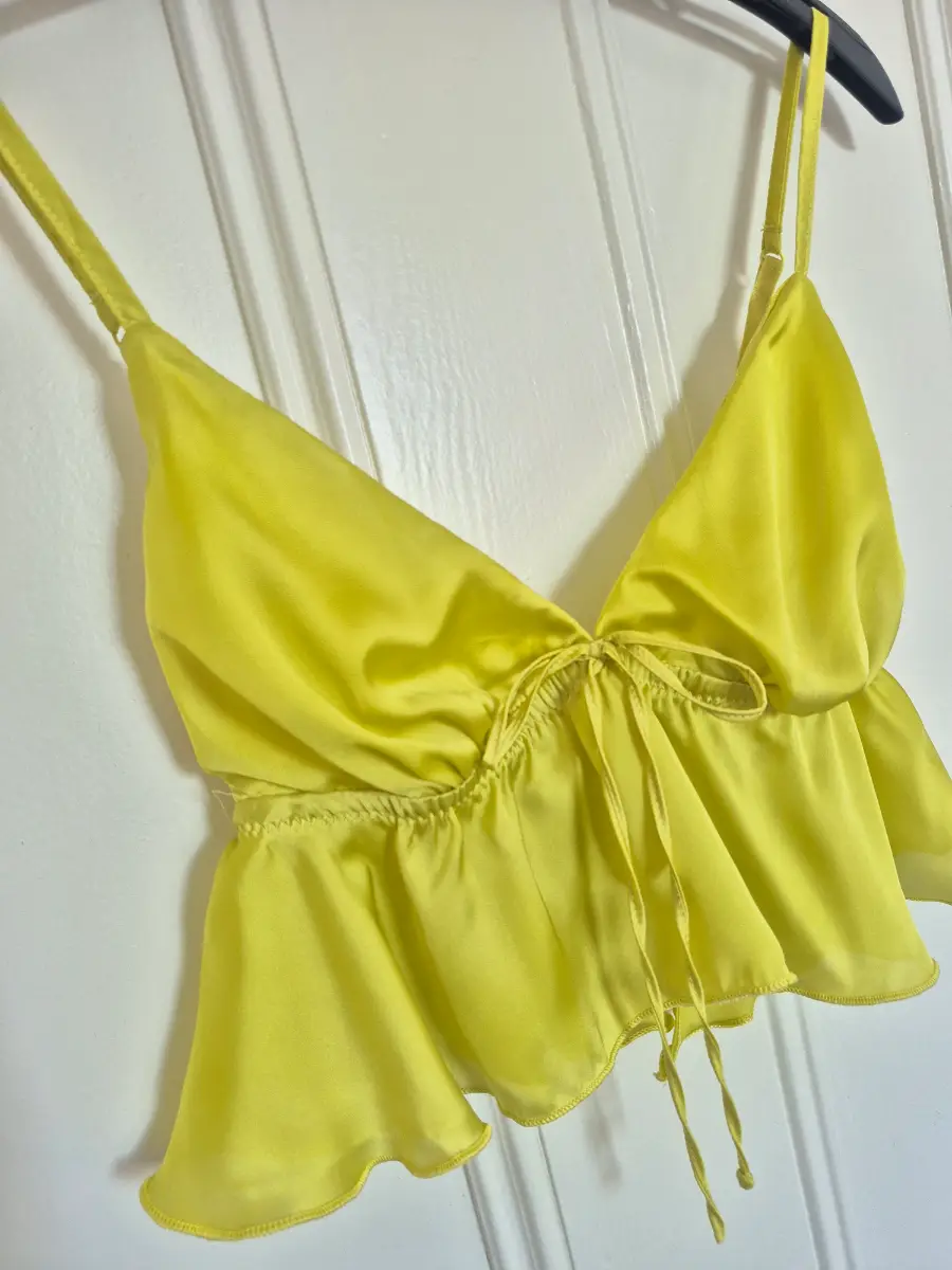 Primark Lime Green Outerwear Bralette Style Cropped Top Size M 12/14