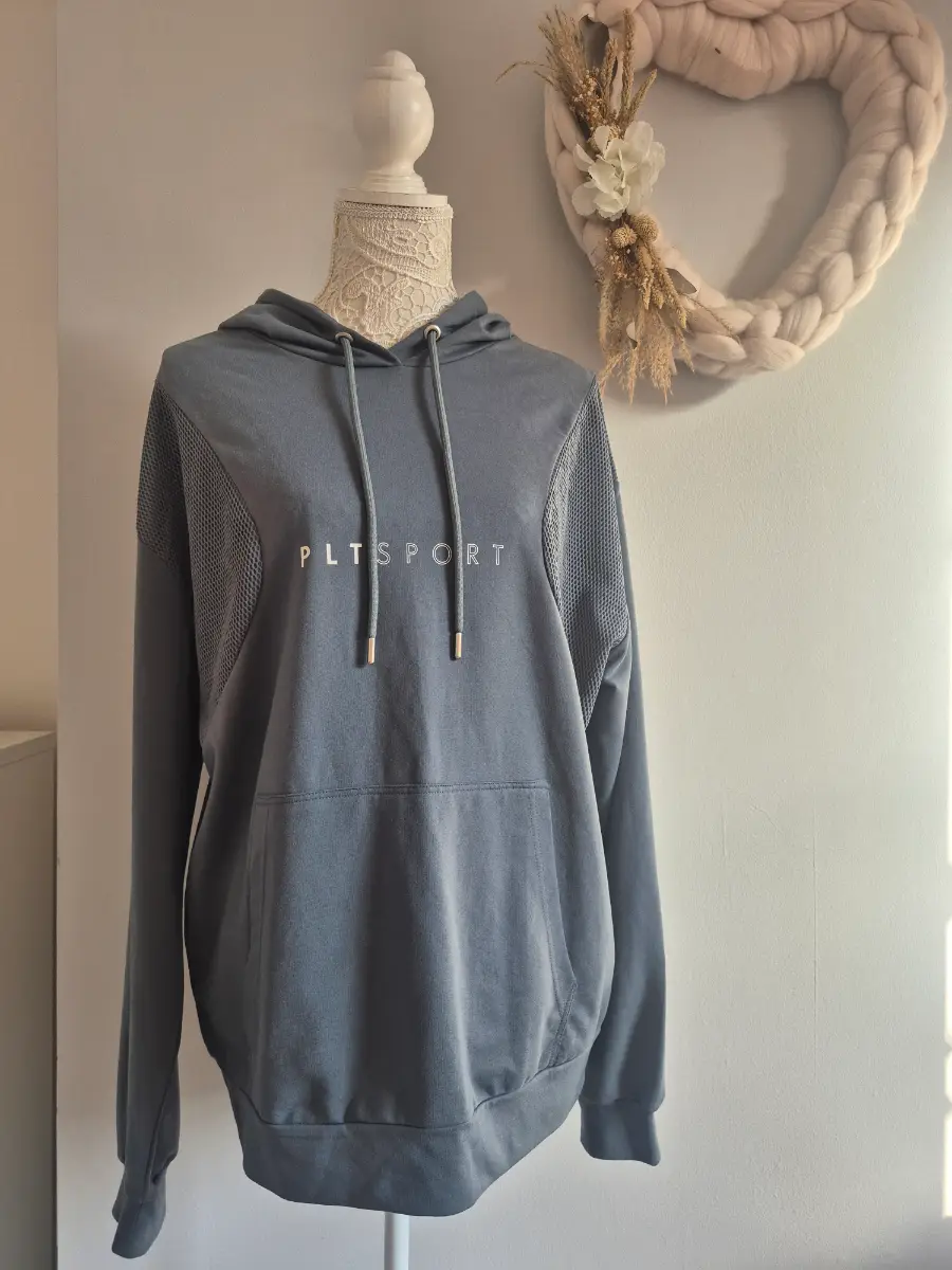 PrettyLittleThing PLT SPORT Grey Hoodie Size M