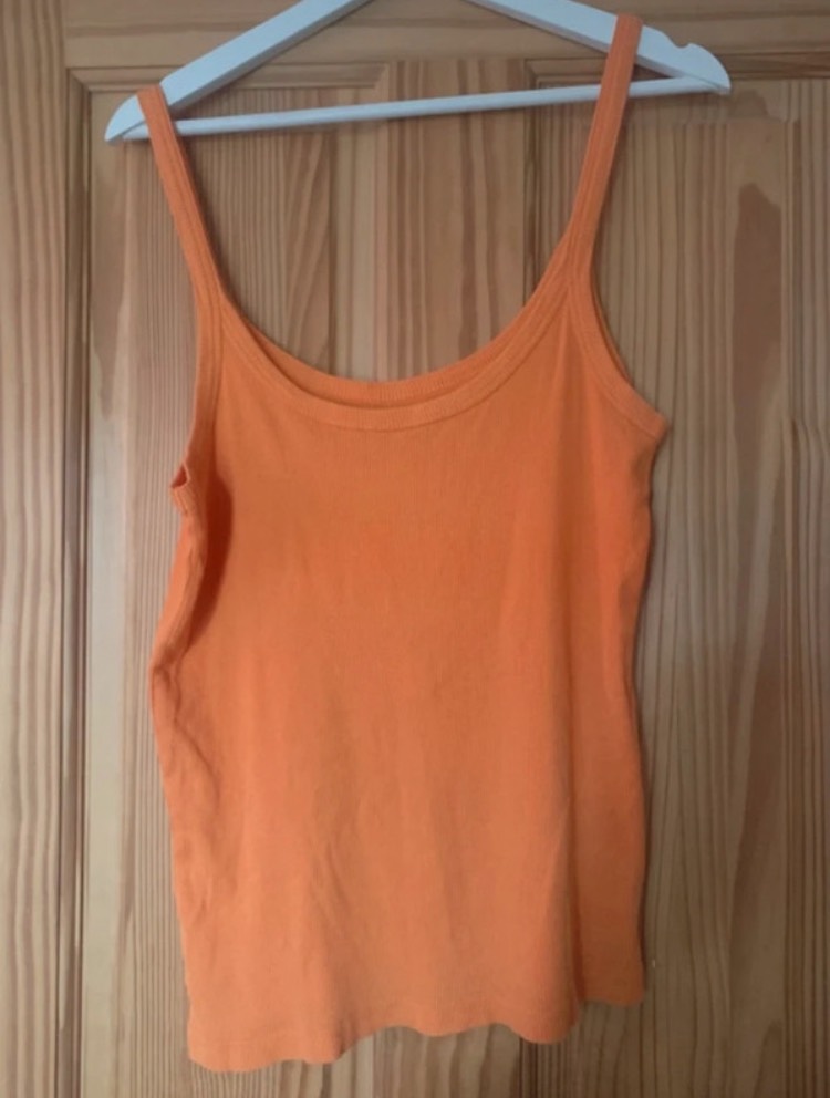 E-vie orange vest top size 18