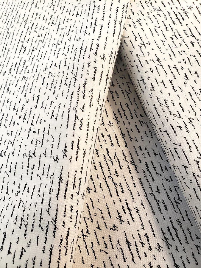 Junk Journal fat quarter 100% cotton - Paradox scribbly writing