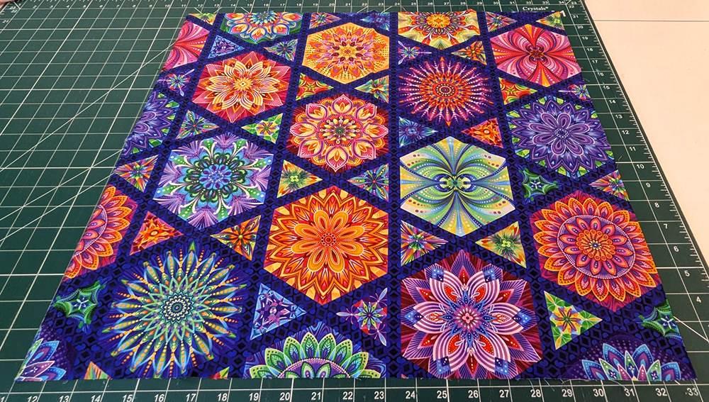 Fat quarter 100% cotton Mandala fabric, bright colours