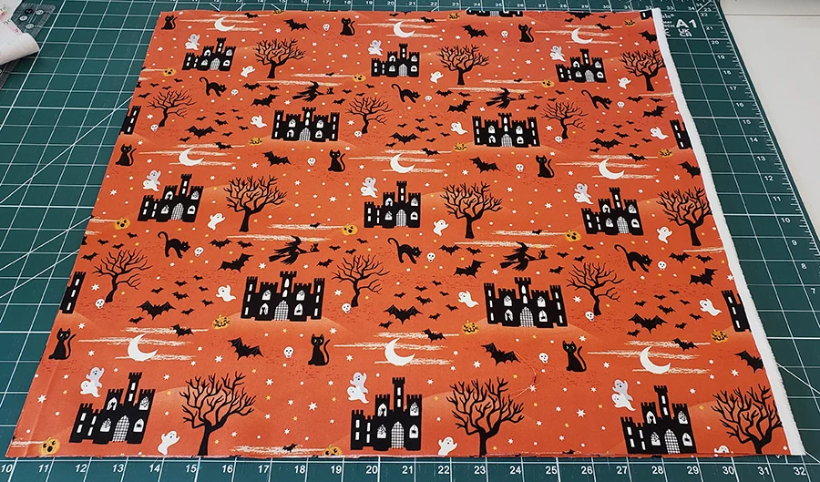 Lewis & Irene glow in the dark Halloween fat quarter 100% cotton spooky castles