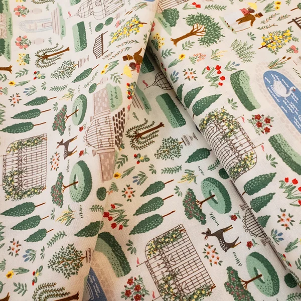 Jane Austen fat quarter 100% cotton - Emma cream gardens
