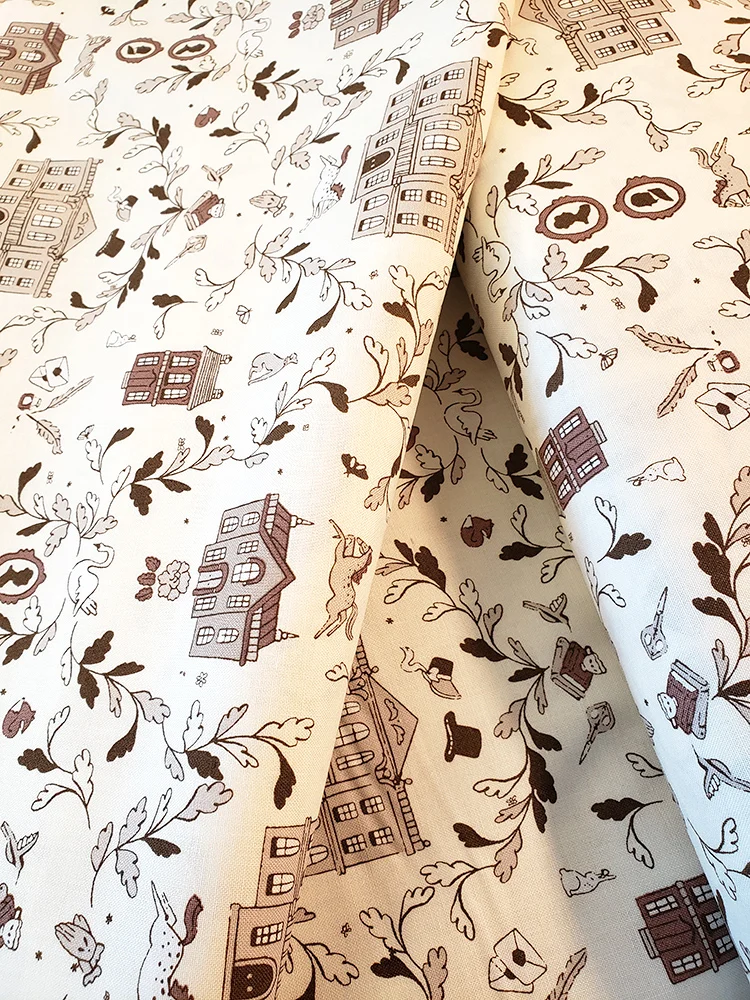 Jane Austen fat quarter 100% cotton - Pemberley cream