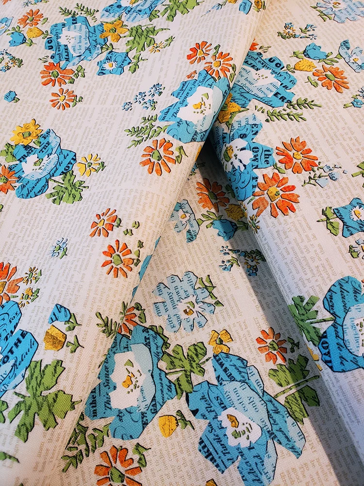 Moda Cathe Holden fat quarter, Paper Hamlet cream florals, slow stitch fabric
