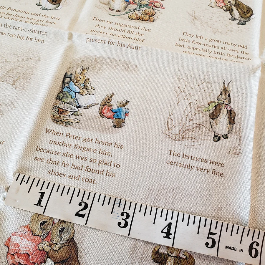 Peter Rabbit & Benjamin Bunny fat quarter, Beatrix Potter fabric