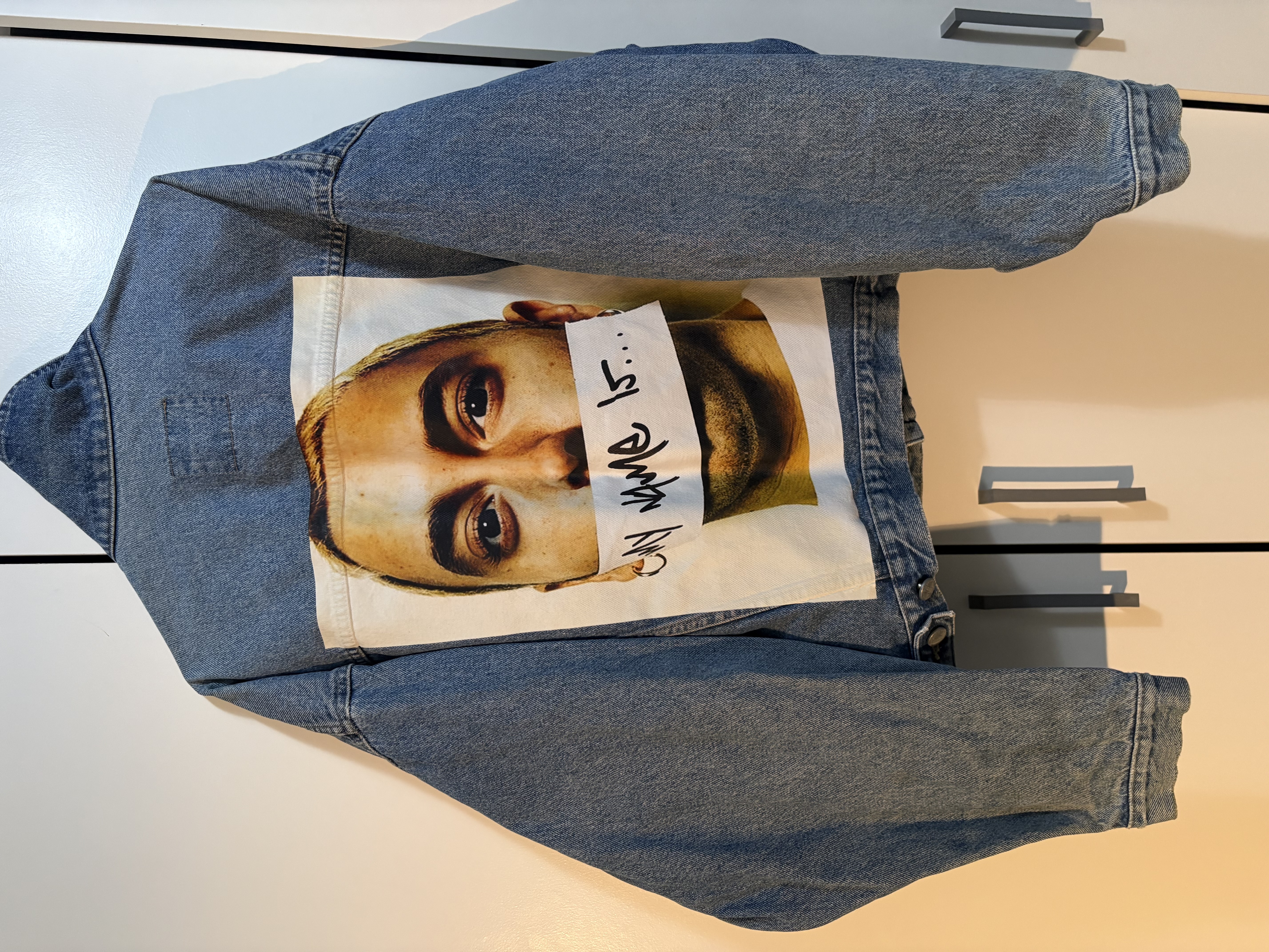 Denim Jacket Sisley Brand Eminem Printed detail size L