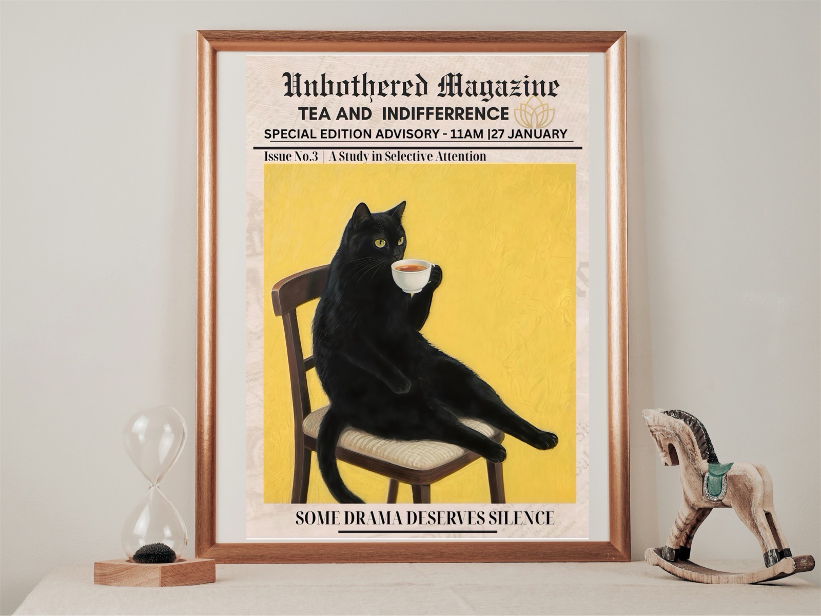 Unbothered Tea Cat A4 Matte Print