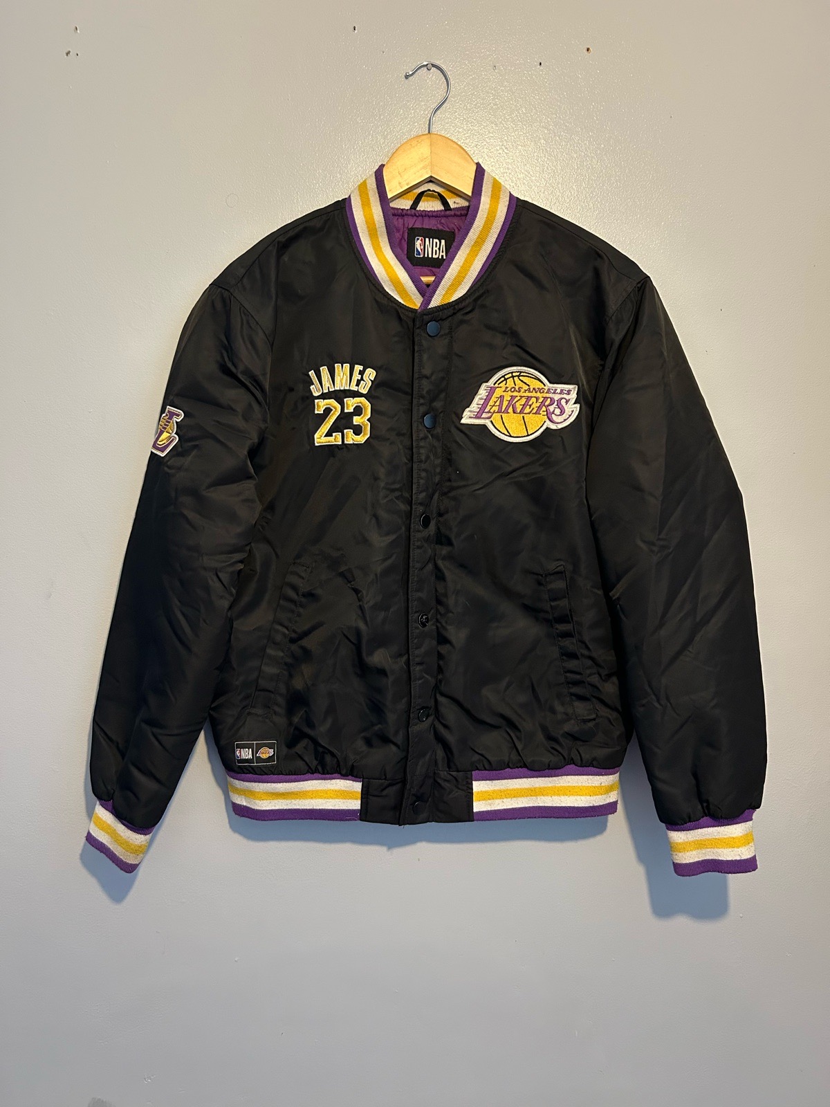 Primark x NBA Los Angeles Lakers LeBron James #23 Bomber Jacket - Size M