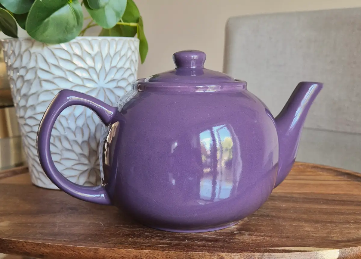 Dunelm purple teapot