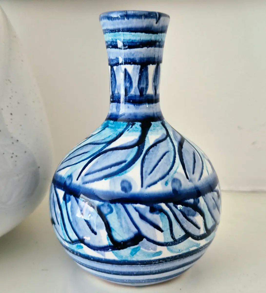 Vintage Hand-Painted Porches Pottery Vase