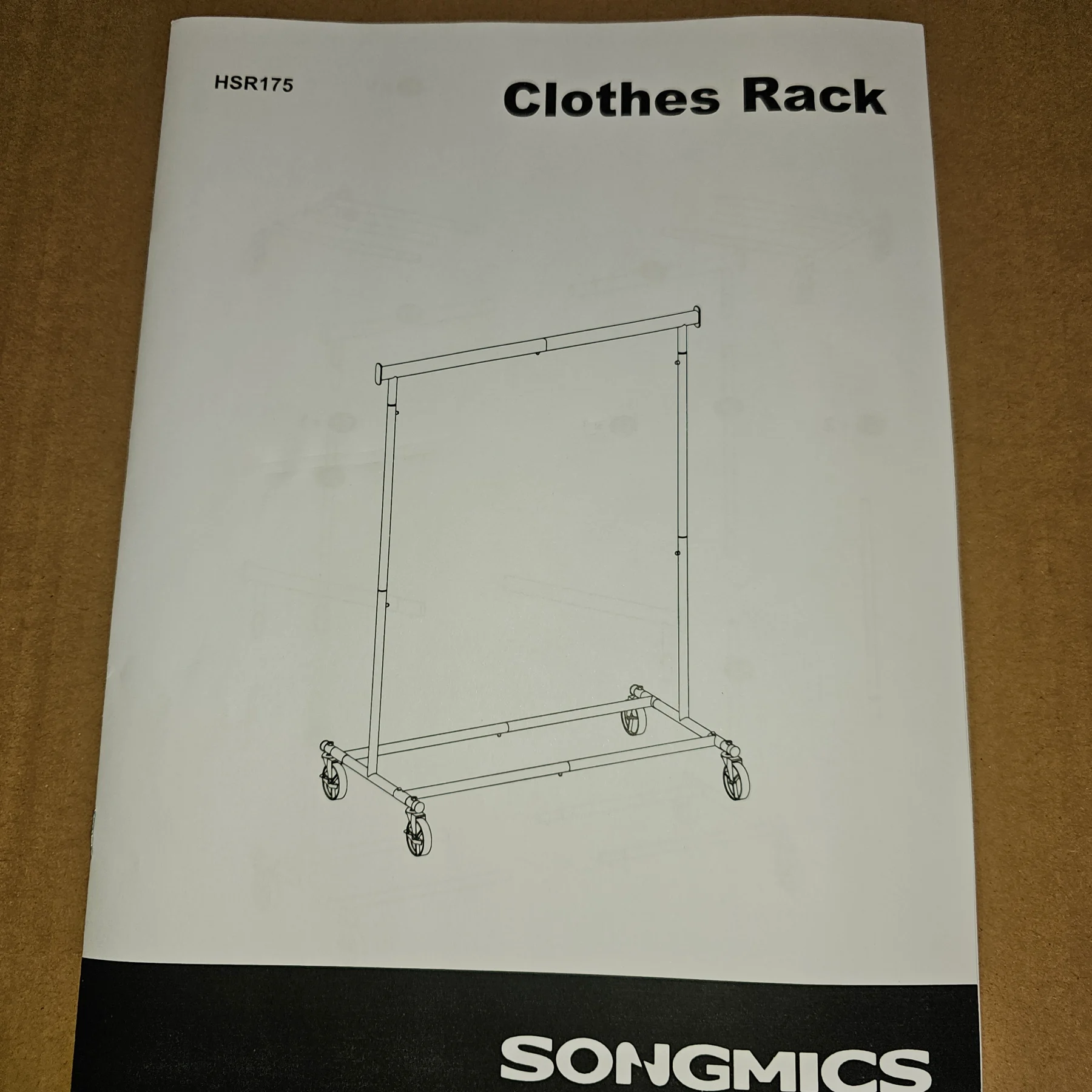 SONGMICS HSR175 Rolling Clothes Rack – Extendable Rail, Wheels, 150kg Capacity