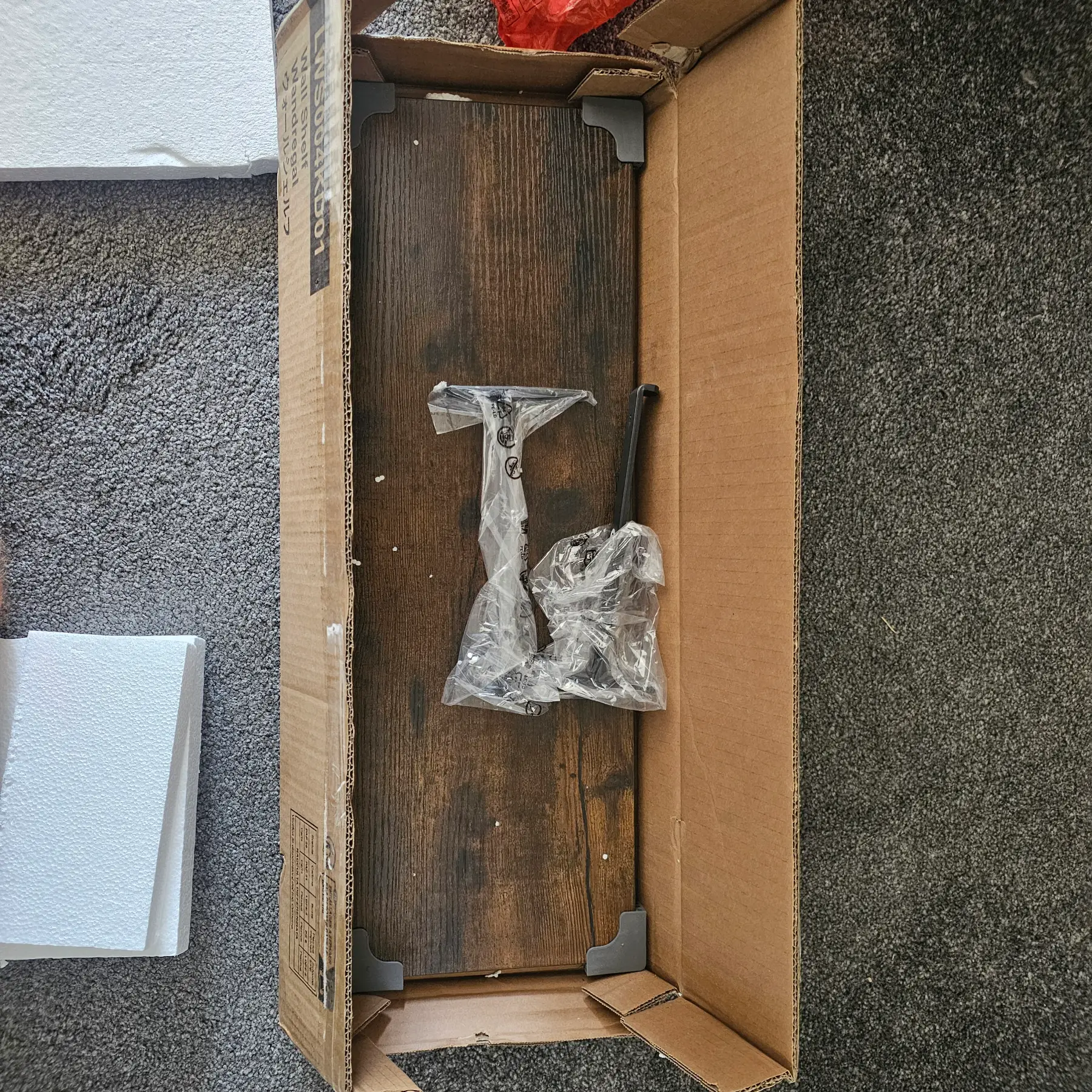 Wall Shelf – Rustic Dark Wood Effect – LWS004KD01