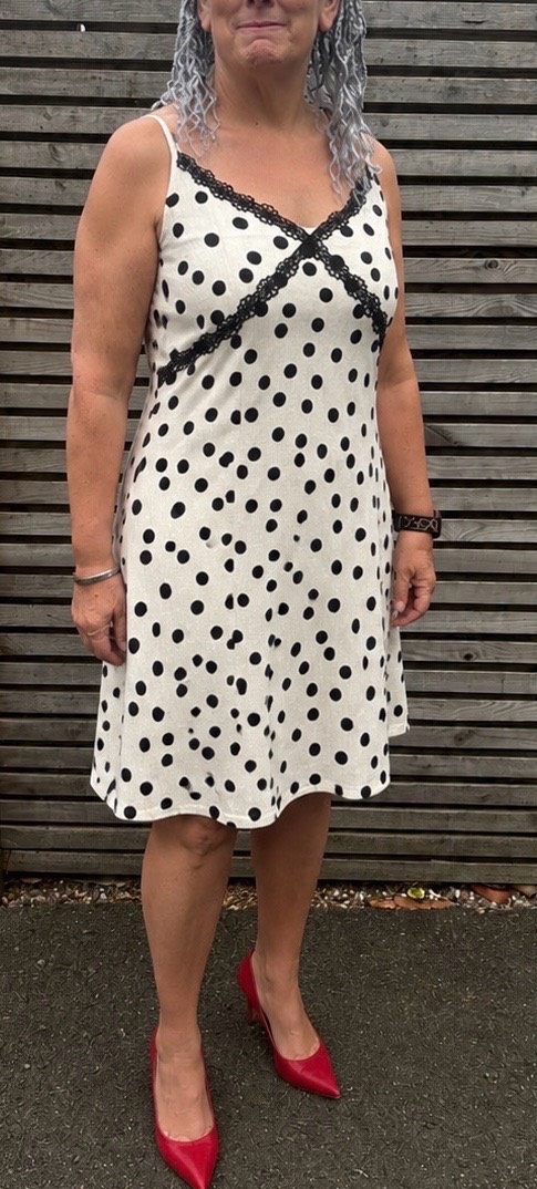 New Look Ladies Cream/Black Strappy Summer Dress Size 14