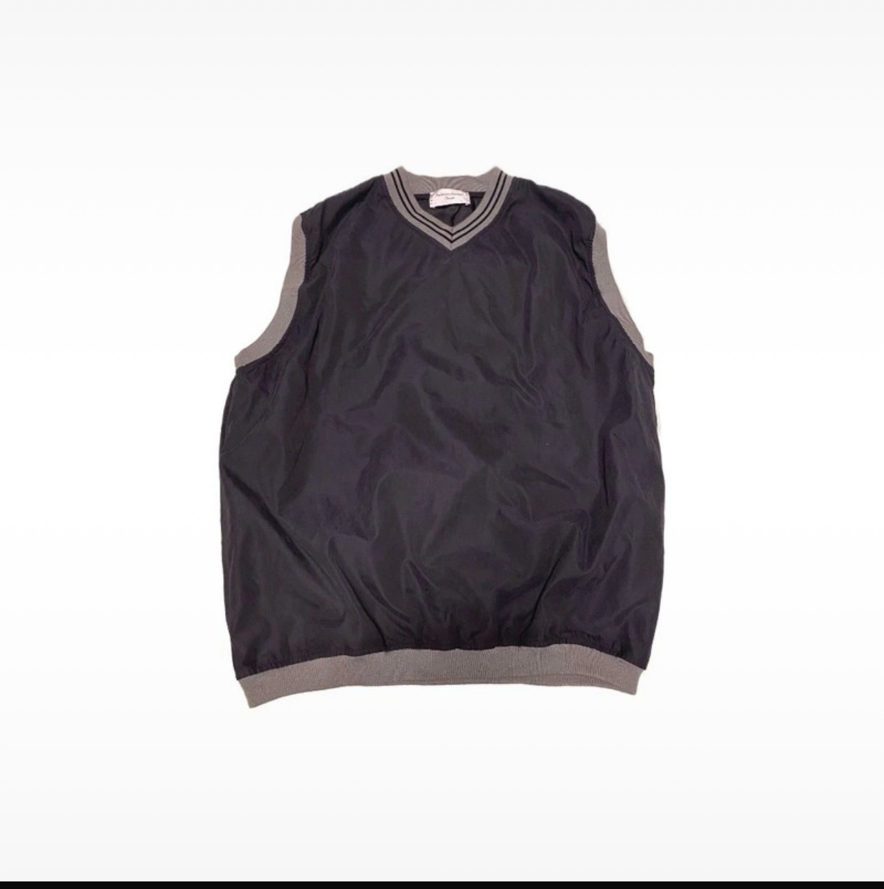 Vintage Izod Club Windbreaker V-Neck Vest Top