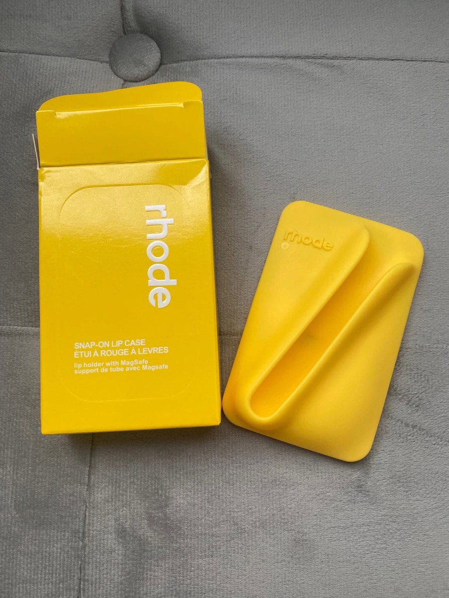 Brand new Rhode yellow snap on phone case