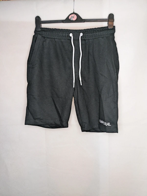 Mens Kaporal Black Drawstring Shorts Size Large